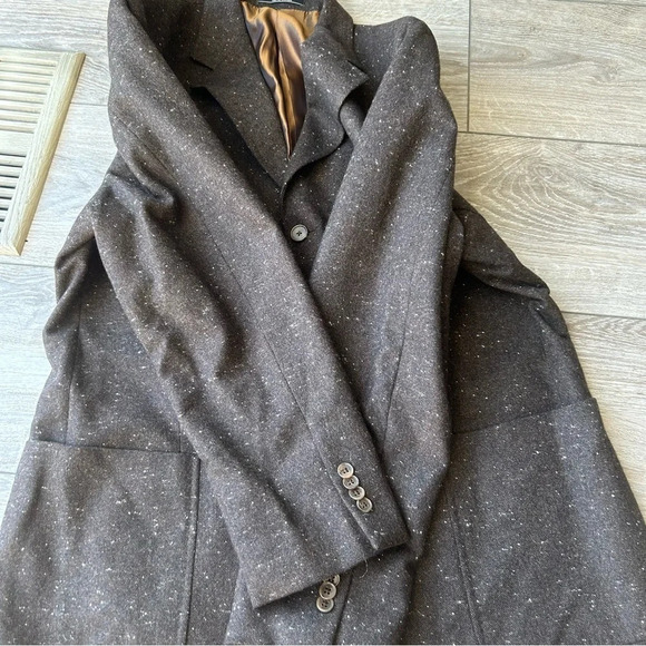 Arnold Brant  Brown Tweed Pure Cashmere Blazer - Picture 9 of 15